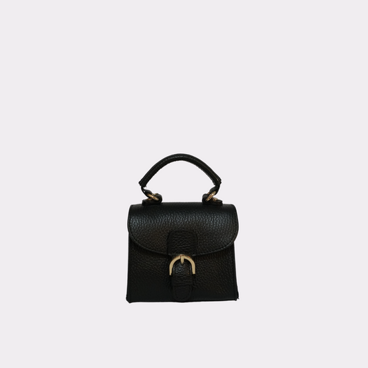 Mini Bag with Flap Cover - Black