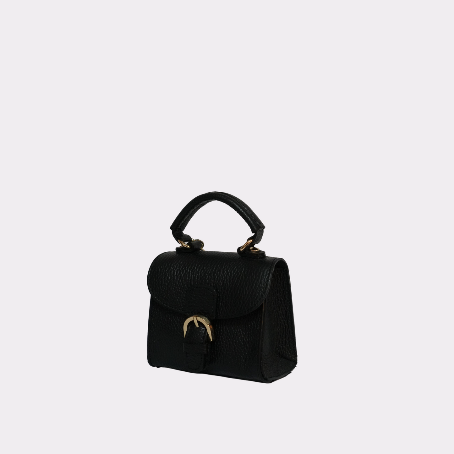 Mini Bag with Flap Cover - Black