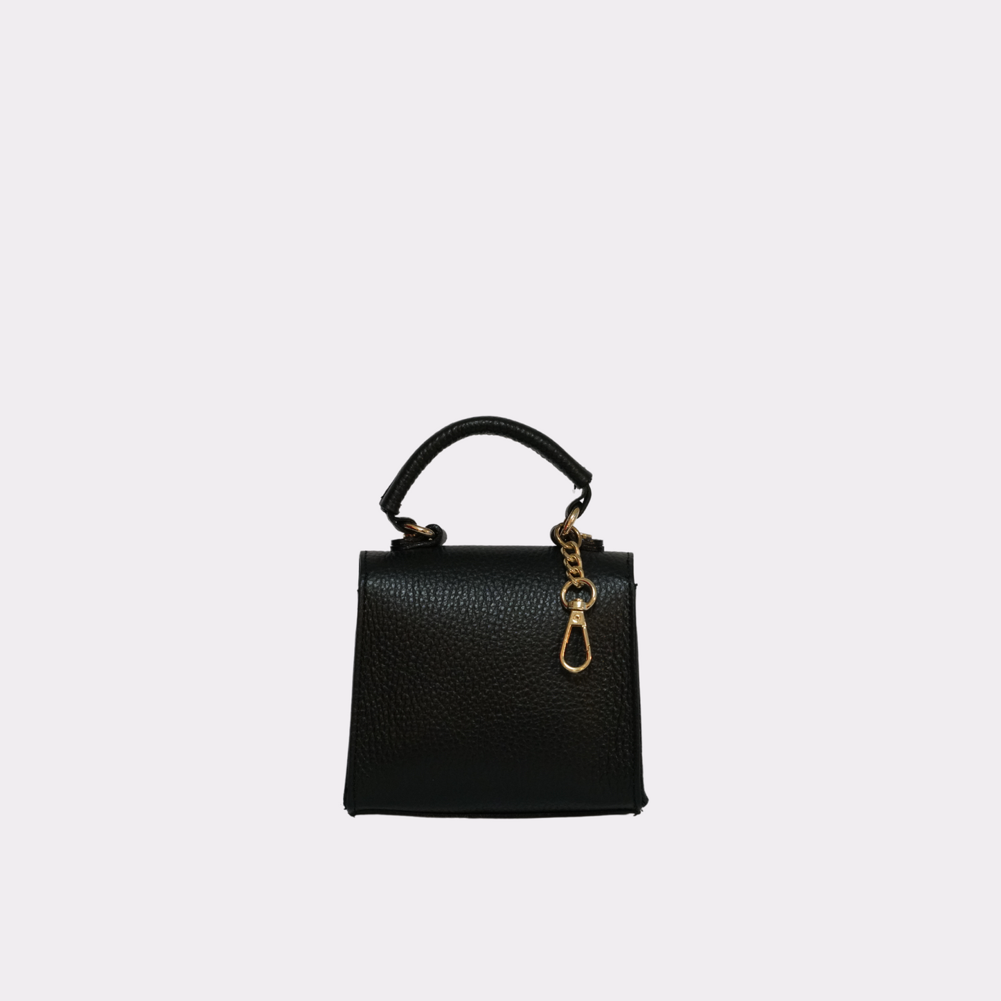 Mini Bag with Flap Cover - Black